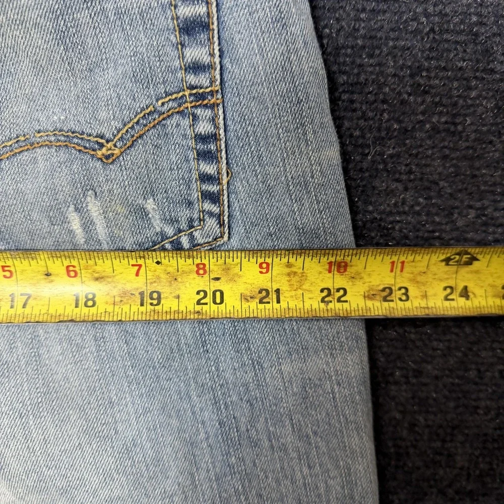 Y2K American Eagle Jeans Mens 33x30 Light Wash Denim Relaxed Straight Distressed
